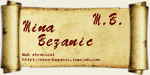 Mina Bežanić vizit kartica